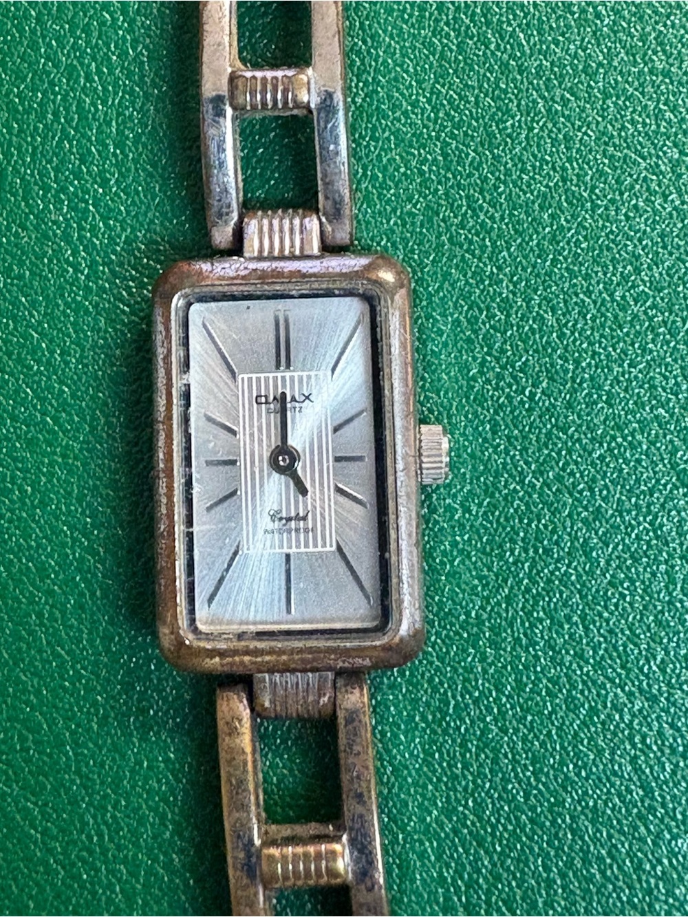 Rectangular Silver-Tone Women's Bracelet Watch - Omax